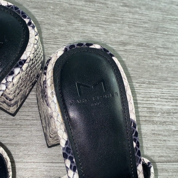 Marc Fisher Shoes Marc Fisher Pat Slide Sandal In Grey snake print - Picture 3 of 5